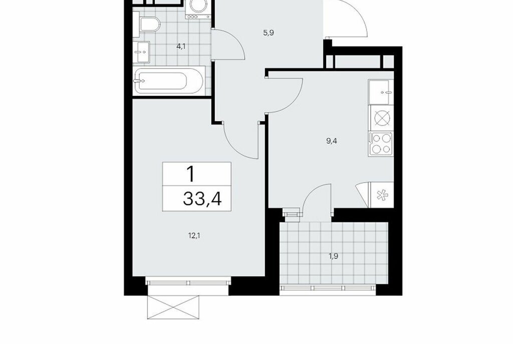 квартира г Москва метро Коммунарка ТиНАО жилой комплекс Скандинавия, 25. 2 фото 1