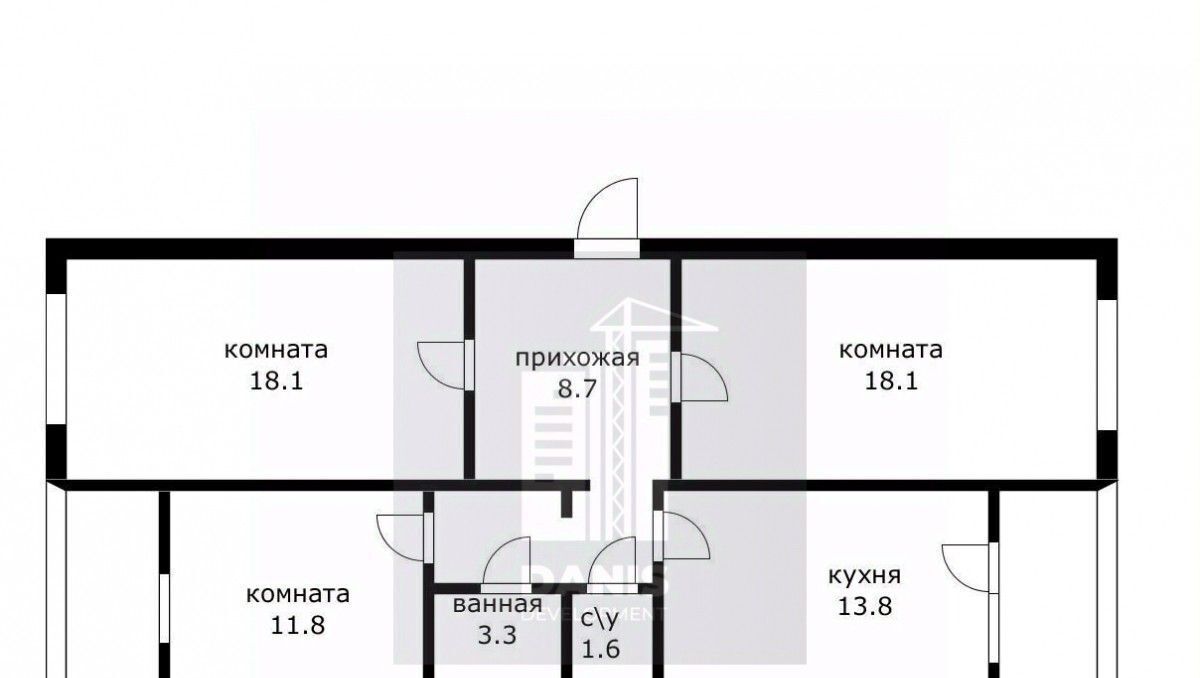 квартира г Краснодар р-н Прикубанский ул им. 40-летия Победы 101 фото 2