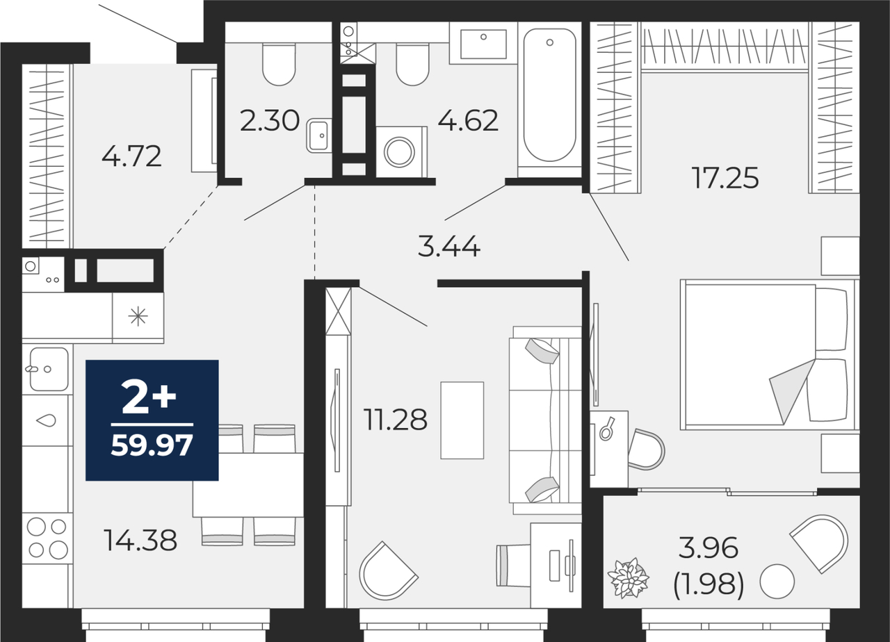 квартира г Тюмень ул Камчатская 70 ЖК «Беринг» фото 1