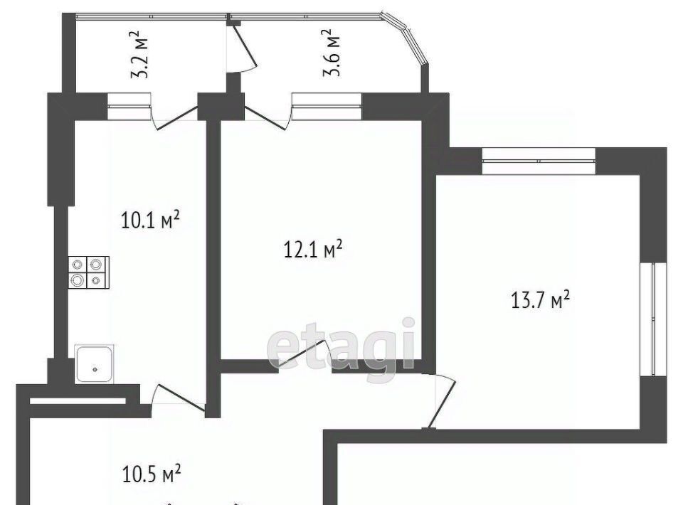 квартира г Симферополь р-н Железнодорожный ул Индустриальная фото 1