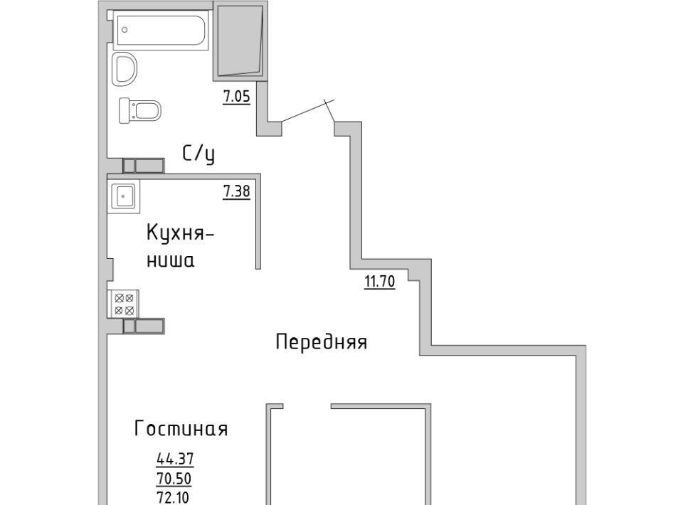 квартира г Набережные Челны р-н Комсомольский тракт Сармановский 27а фото 1