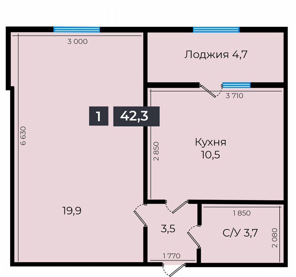 квартира г Ставрополь р-н Промышленный ул Южный обход 53 ЖК «Атмосфера-1» фото 1