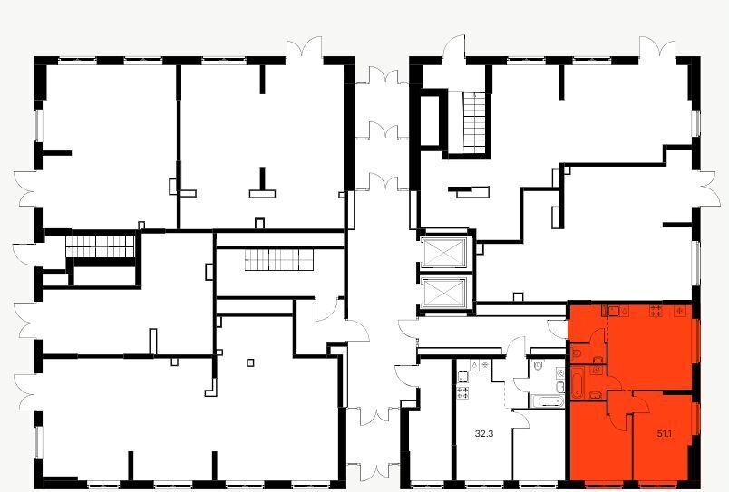 квартира г Казань р-н Советский ул Архитектора Гайнутдинова 26к/2 ЖК «Green» фото 10