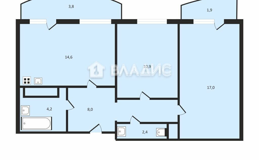 квартира г Санкт-Петербург метро Рыбацкое Усть-Славянка ул 1-я Заводская 15 Ленинградская область фото 5