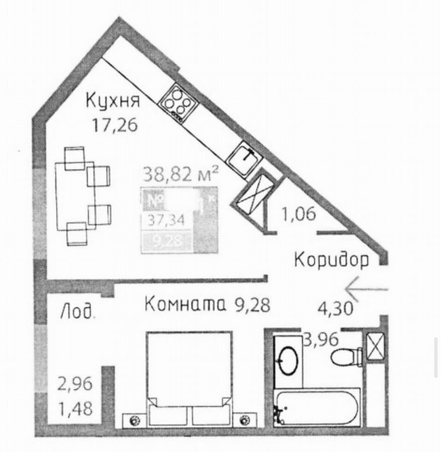 квартира г Симферополь р-н Киевский пр-кт Александра Суворова 21 ЖК «Черника» фото 3