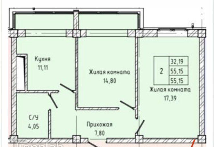 квартира г Нальчик Горная ул Тарчокова 56 фото 19