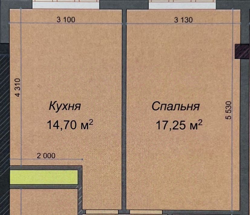 квартира г Нальчик ЖК «Горный» ул. Героя России Т. М. Тамазова, 3 фото 2