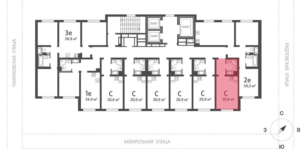 квартира г Санкт-Петербург метро Академическая Ручьи ЖК «Ручьи» округ Полюстрово фото 2