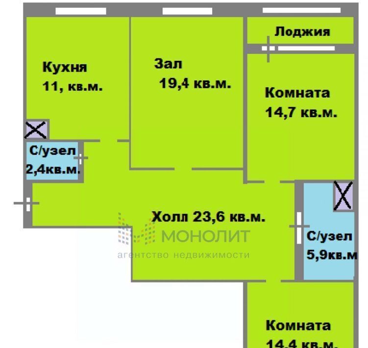 квартира г Нижний Новгород р-н Советский Горьковская б-р Академика Королева Б.А. 6 квартал «Город Будущего» фото 1