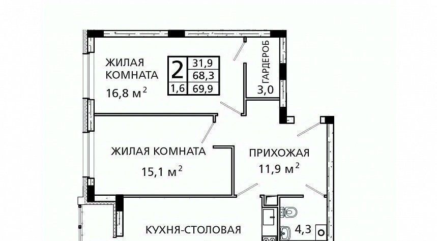 квартира г Тамбов р-н Октябрьский ул Советская 192ак/1 фото 9