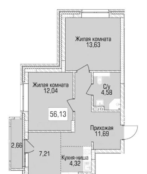 квартира г Новосибирск р-н Калининский ул Объединения 102/4 ЖК «Цивилизация» фото 1