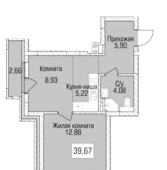 квартира г Новосибирск р-н Калининский ул Объединения 102/4 ЖК «Цивилизация» фото 1