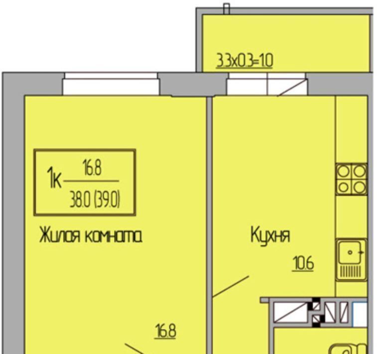 квартира г Краснодар р-н Прикубанский ул Московская 125к/2 фото 22