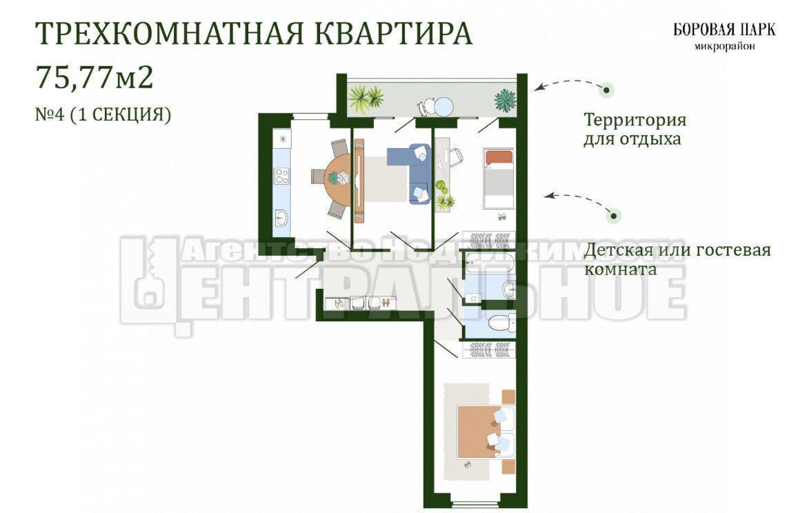 квартира р-н Смоленский д Ясенная ул Днепровская 17ак/1 Смоленск фото 2