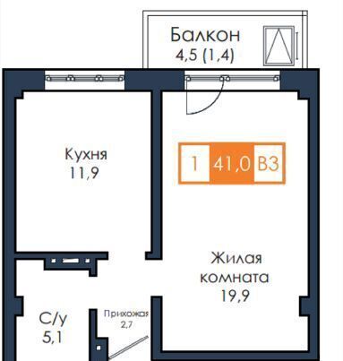 квартира г Красноярск р-н Советский Жилой массив индивидуальной застройки «Нанжуль-Солнечный», уч. №XXI фото 1