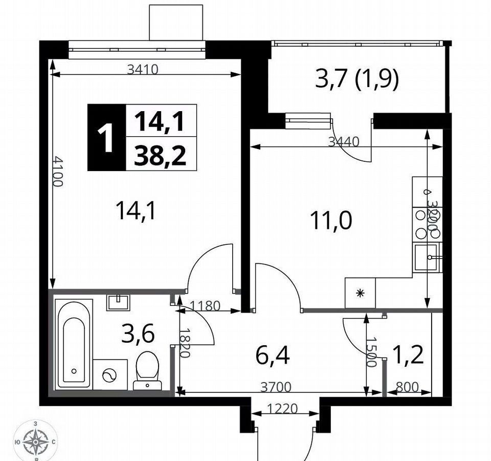 квартира г Москва ш Ленинградское 228к/4 Молжаниново фото 14