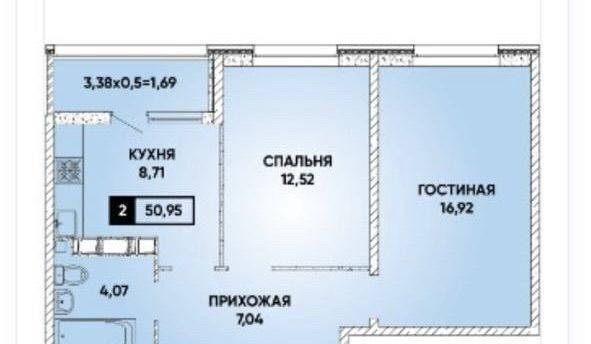 квартира г Краснодар р-н Прикубанский ЖК Архитектор фото 22