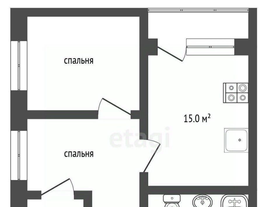 квартира г Ростов-на-Дону р-н Железнодорожный ул Вагулевского 37 фото 2