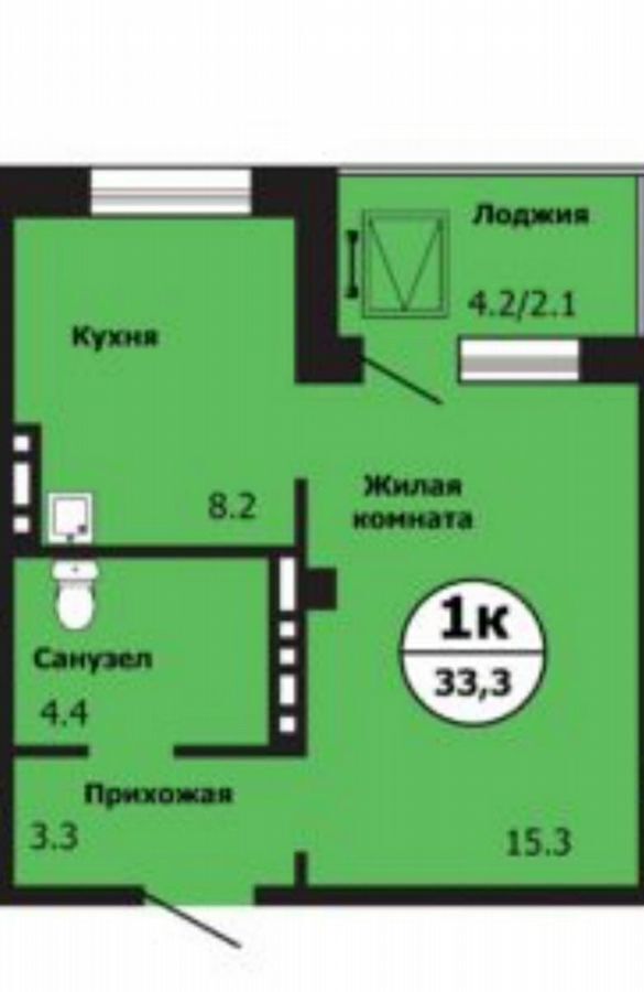 квартира г Красноярск р-н Свердловский ул Лесников 43б ЖК «Тихие зори (Красстрой)» фото 26