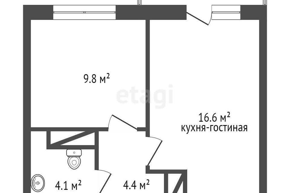 квартира р-н Тюменский д Дударева ул Сергея Джанбровского 5 фото 10