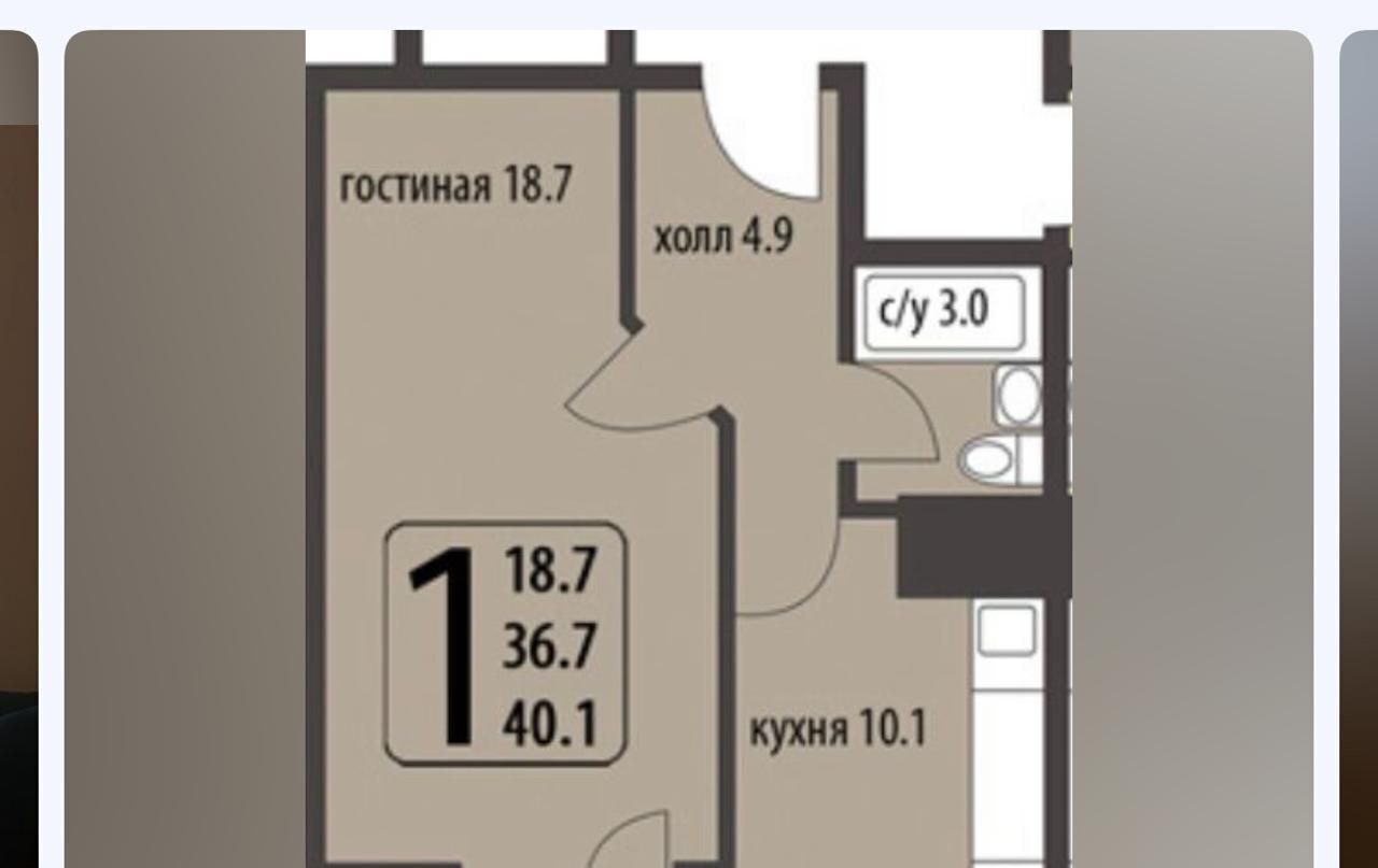 квартира городской округ Одинцовский п Горки-10 ЖК «Успенский» Толстопальцево, 33к 1 фото 3