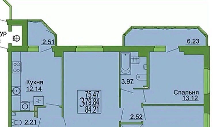 квартира г Ростов-на-Дону р-н Советский Западный пр-кт Стачки 188/3 ЖК «Гармония» фото 2