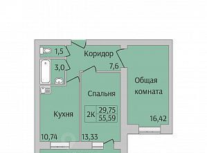 квартира г Новосибирск метро Площадь Гарина-Михайловского р-н Ленинский ул Юности 7 фото 1