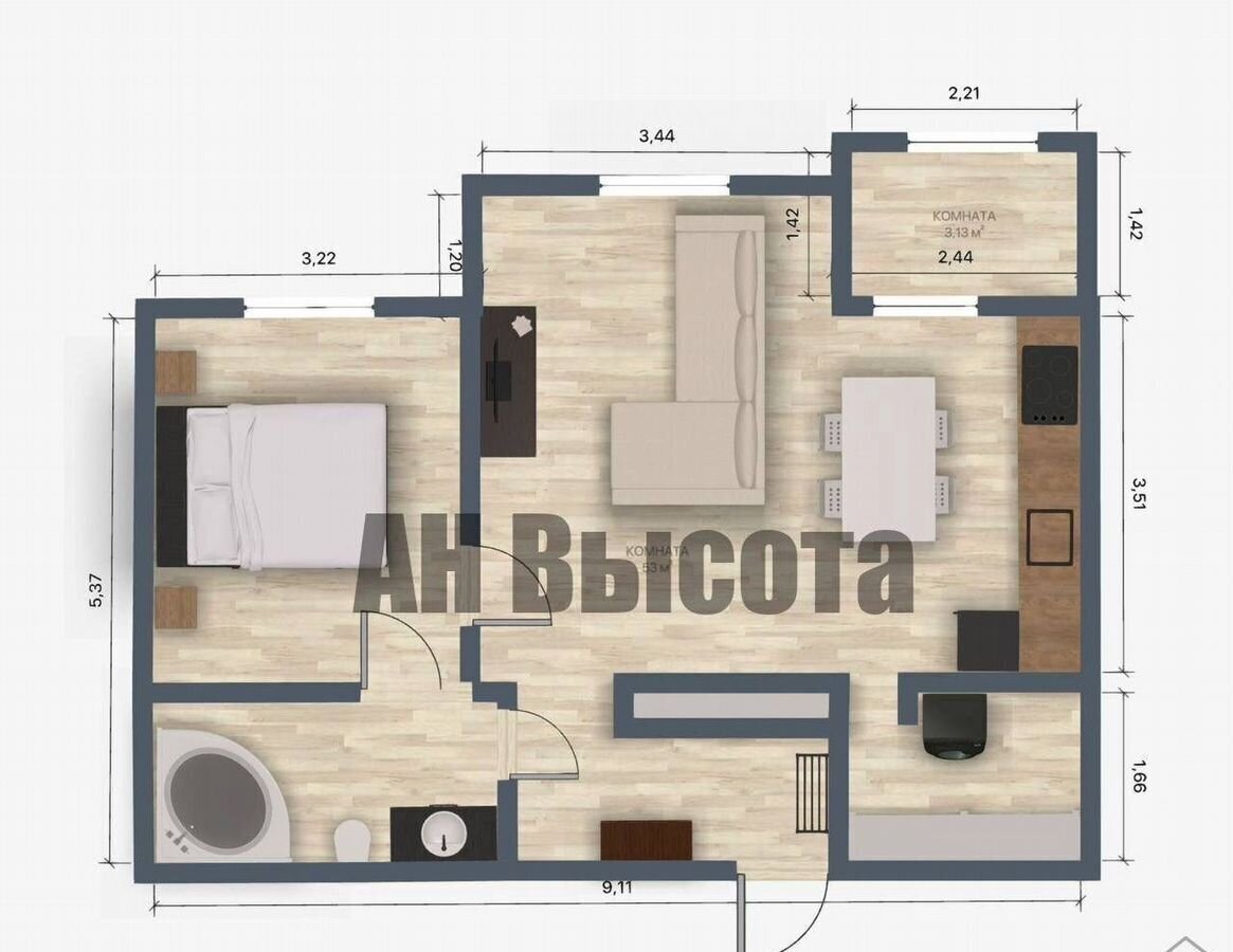 квартира г Калининград р-н Ленинградский ул Маршала Жукова 10 фото 20