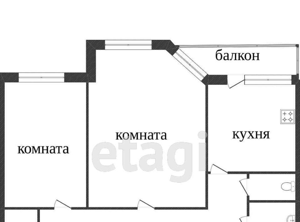 квартира г Сургут пр-кт Комсомольский 21 25-й фото 2