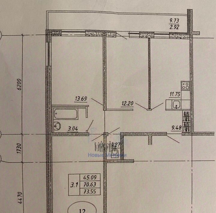 квартира г Санкт-Петербург метро Комендантский Проспект пр-кт Королёва 59к/5 ЖК «Граффити» округ Юнтолово фото 2