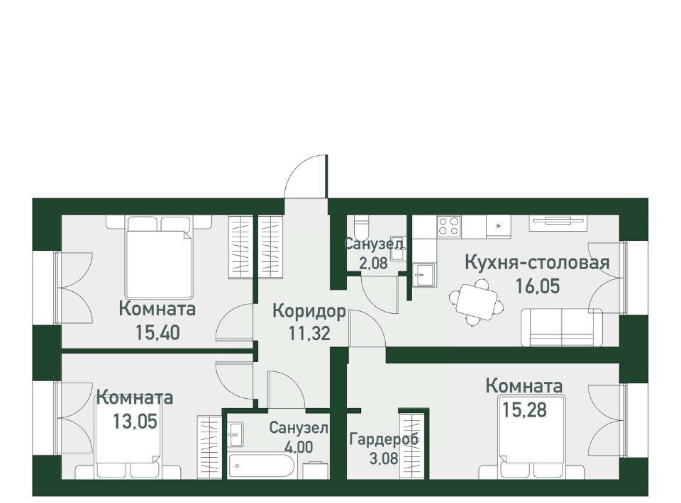 квартира г Екатеринбург р-н Ленинский Чкаловская Твоя Привилегия жилой комплекс фото 1