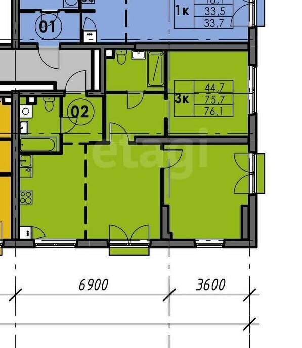 квартира г Москва метро Бутырская ул Руставели 16к/2 Руставели 14 муниципальный округ Бутырский фото 12