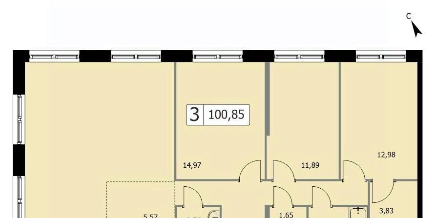 квартира г Москва метро Бульвар Рокоссовского ул 3-я Гражданская 21 ЖК Селф муниципальный округ Богородское фото 1