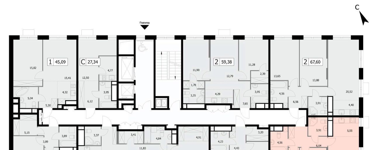 квартира г Москва метро Бульвар Рокоссовского ул 3-я Гражданская 21 ЖК Селф муниципальный округ Богородское фото 3