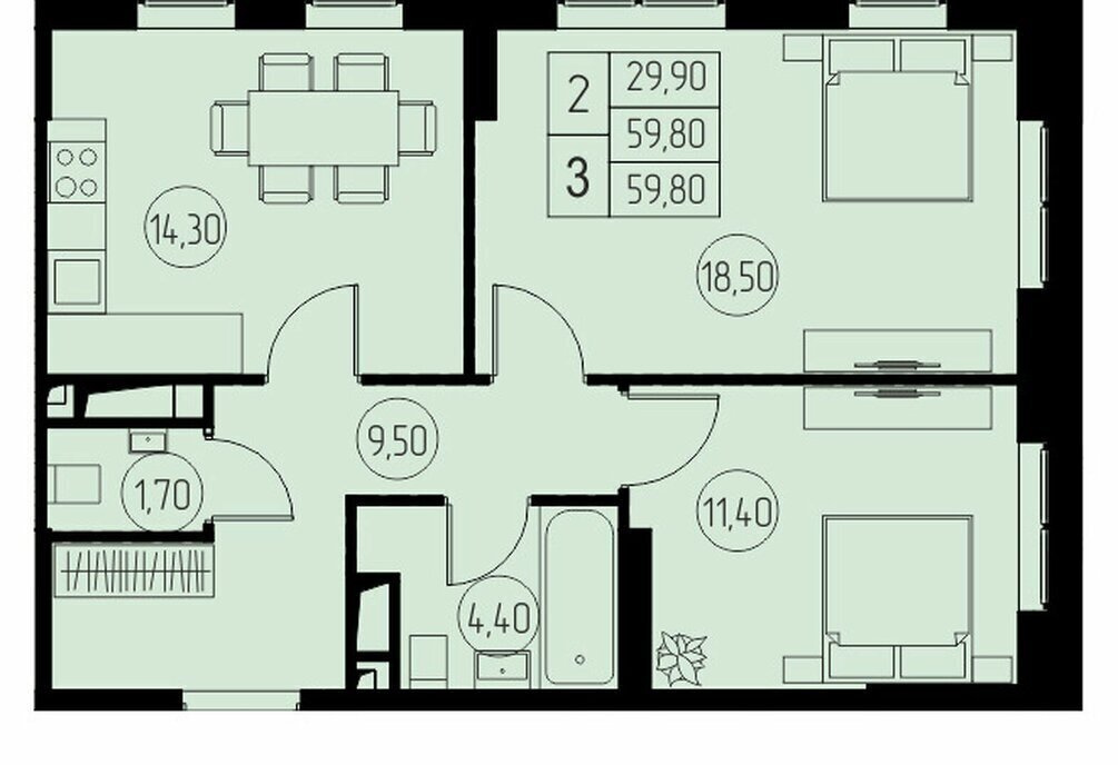 квартира г Пушкино микрорайон Инессы Арманд ЖК 31 квартал фото 1