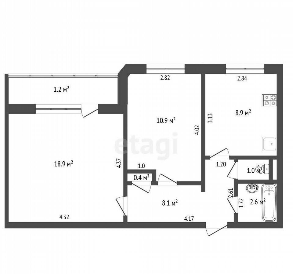 квартира г Чита р-н Ингодинский мкр-н Батарейный, 3 фото 27