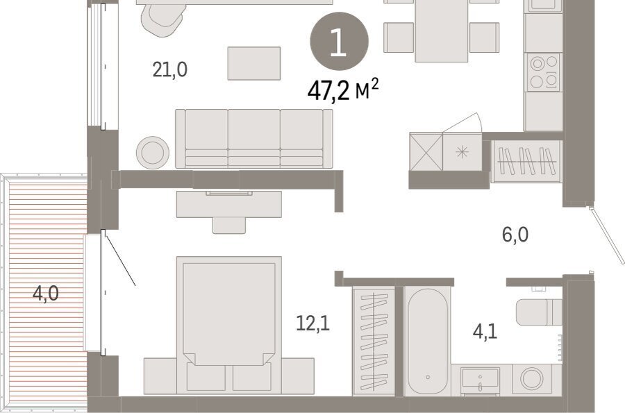 квартира г Тюмень жилой комплекс На Минской фото 2