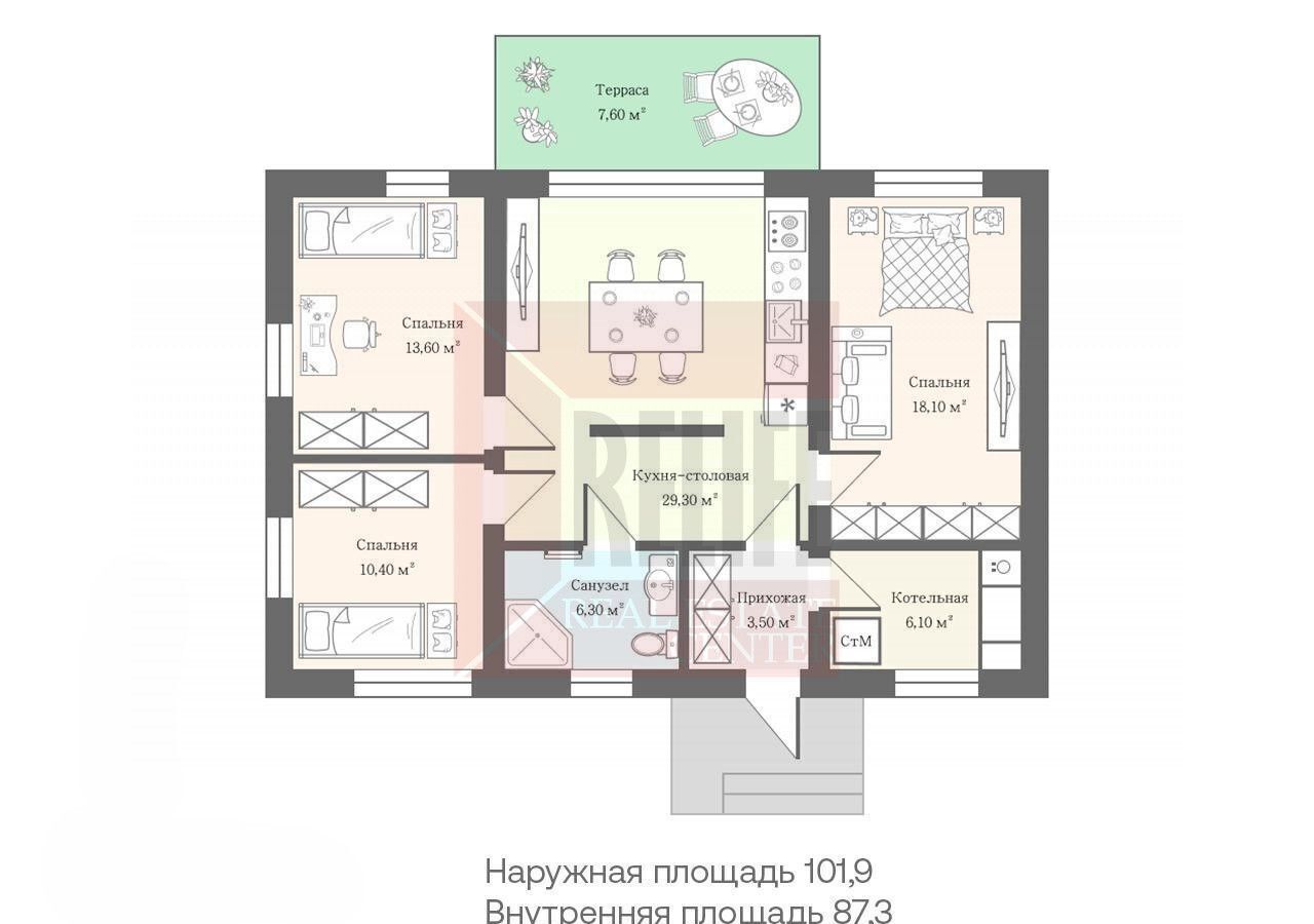 дом р-н Гурьевский п Калиновка коттеджный пос. Калиновка, Перечная ул., 11, Калининград фото 26