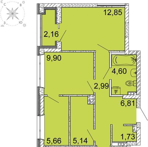 квартира Чкаловская Академический ул Академика Ландау 53/3 фото