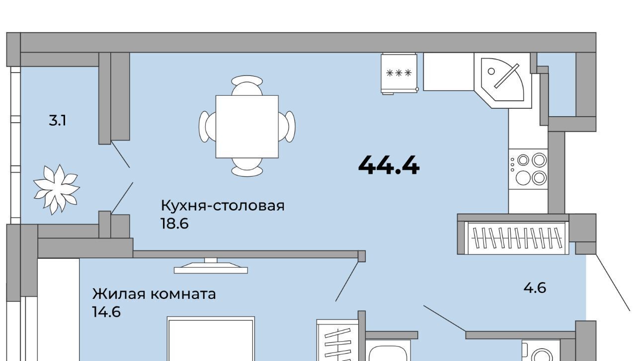 квартира г Екатеринбург р-н Орджоникидзевский Уралмаш пер Черниговский 20 фото 1