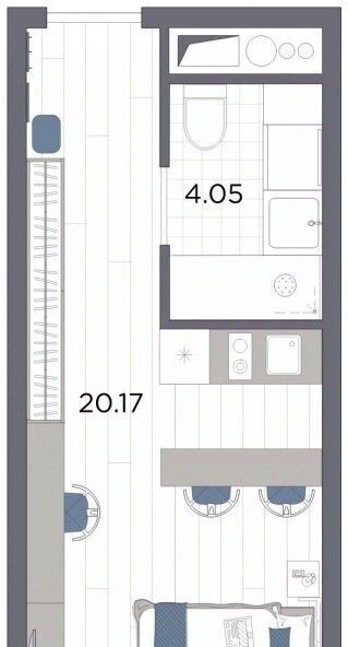 квартира г Санкт-Петербург метро Ладожская пр-кт Энергетиков 8к/2 Апарт-отель «Ladozhsky Avenir» округ Большая Охта фото 1