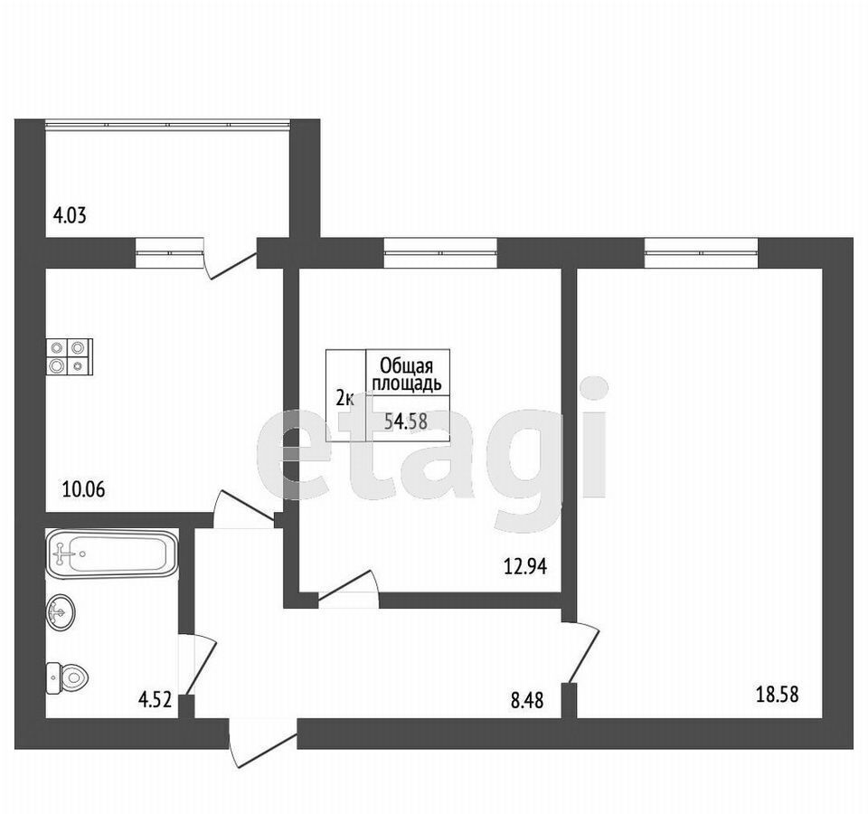 квартира г Тобольск 15-й мкр-н, 14А фото 15