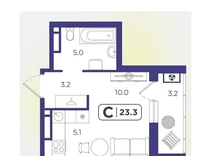 квартира г Тюмень р-н Ленинский ул Дамбовская 29 корп. 3 фото 2