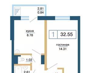 квартира г Красноярск р-н Советский ул. Ольховая/Светлова, жилмас «Нанжуль-Солнечный», д. 9 фото 1