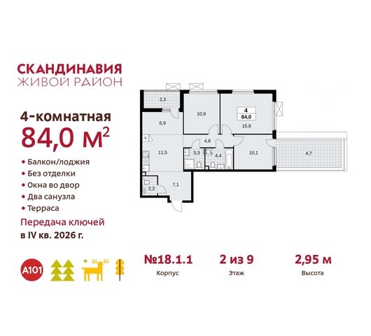 жилой район «Скандинавия» Сосенское, жилой комплекс Скандинавия, 18. 1.1, Бутово фото