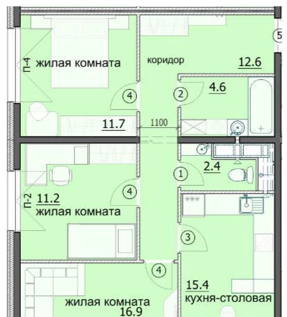 квартира г Пенза р-н Октябрьский ул Яшиной 6 ЖК «Лугометрия» Октябрьский район фото 1