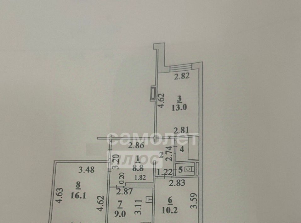 квартира г Липецк р-н Октябрьский ул Мистюкова А.П. 12 фото 2