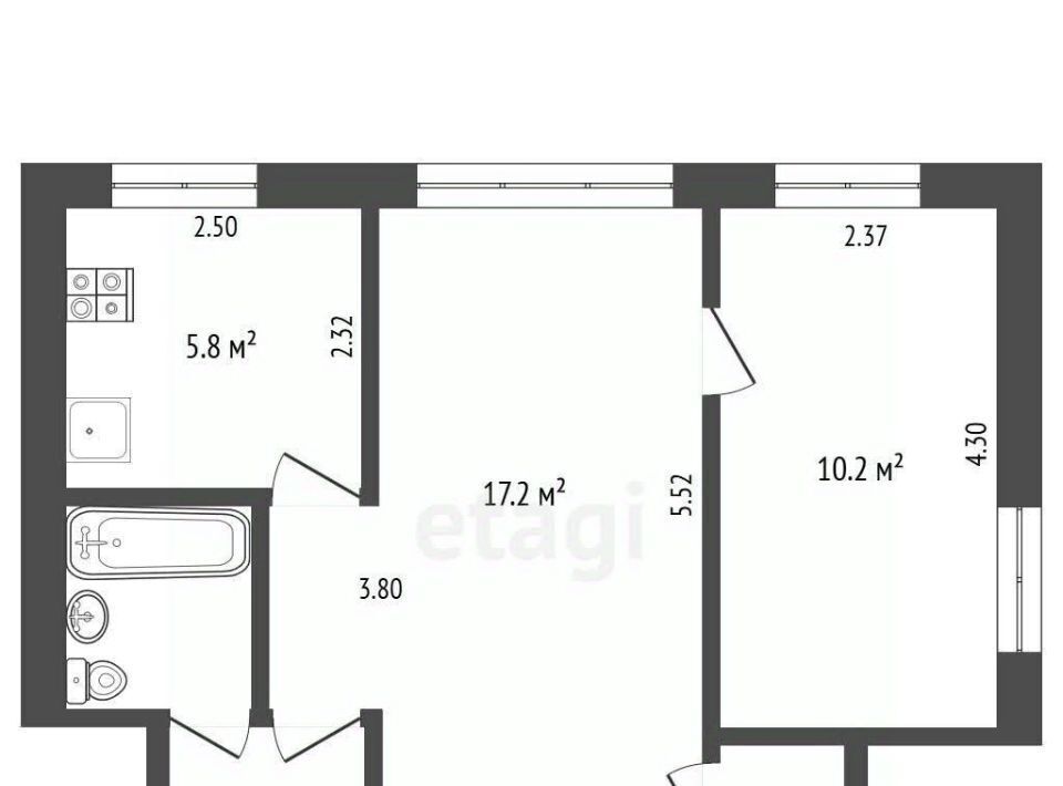 квартира г Архангельск Октябрьский ул Садовая 2к/1 фото 2