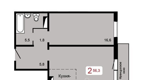 квартира г Красноярск р-н Кировский ЖК «Мичурино» фото 1