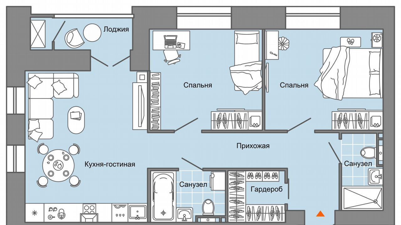 квартира ул. Строителя Николая Шишкина, д. 18, Ижевск, с. Первомайский фото 1